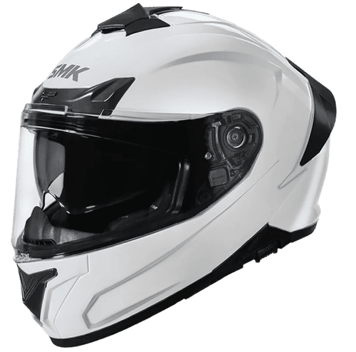 SMK FULL-FACE TYPHOON SOLID WHITE GL 100 WHITE/BLACK SIDE VIEW
