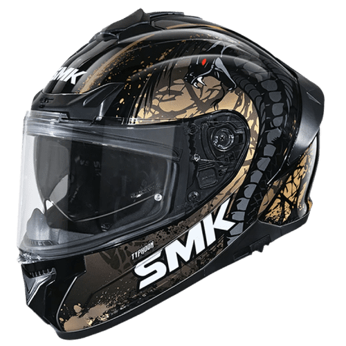 SMK FULL-FACE TYPHOON REPTILE GL277 BLACK/TAN SIDE VIEW