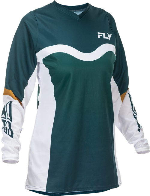 FLY RACING WOMEN'S F-16 JERSEY TEAL/WHITE/GOLD