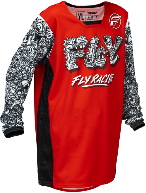 FLY RACING YOUTH KINETIC MUTANT JERSEY RED/WHITE/BLACK