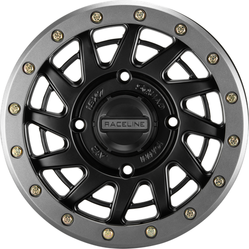 RACELINE SQUAD A12BG BEADLOCK WHEEL  BLK/GUNMETAL