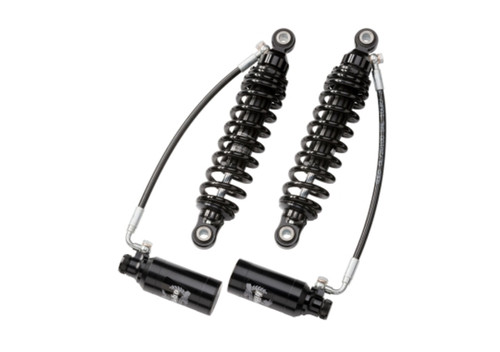 13in Bitubo WMM Twin Remote Rear Shock Set Black - Harley-Davidson Baggers Tour-Pak Equipped