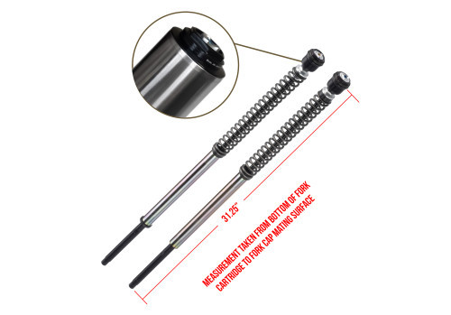 Bitubo Front 49mm Shock Cartridges Extended 2in - H-D Dyna (06-17)