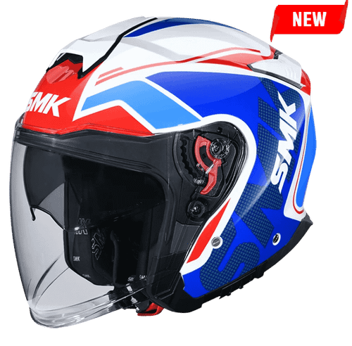 SMK OPEN-FACE GTJ TOURER GL135 RED/WHITE/BLUE SIDE VIEW
