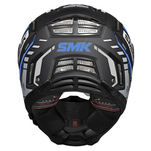SMK FULL-FACE AGNAR TEKTRON MA265 BLACK/BLUE REAR VIEW