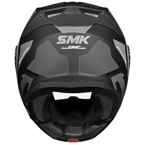 SMK FULL-FACE GULLWING SONIC MA266 BLACK/GREY REAR VIEW