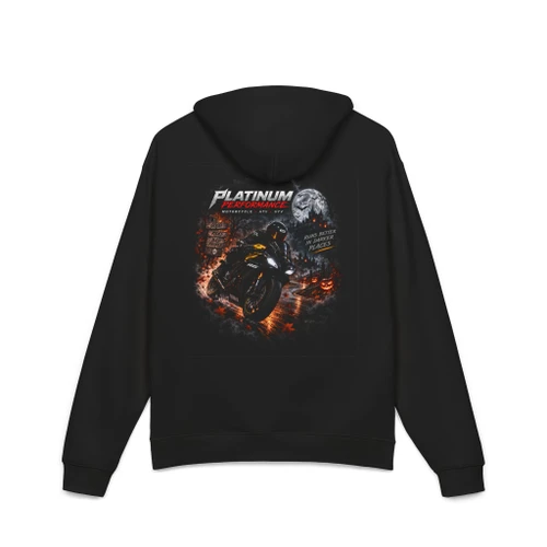 Platinum Moto Club Hoodie — Motorcycle Rider Graphic Pullover