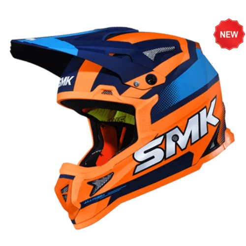 SMK OFF-ROAD ALLTERRA X-THROTTLE MA575 ORANGE/BLUE/BLACK SIDE VIEW