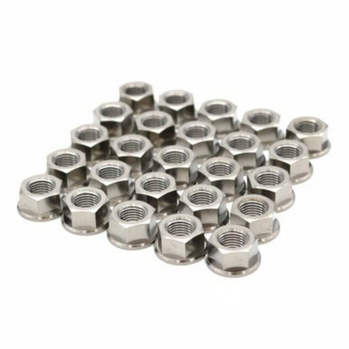 Titanium 3/8-24 Header Stud Flange Nuts (20 QTY)