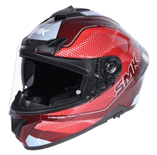 SMK FULL-FACE TYPHOON MYSTIC GL336 RED/MAROON/BLACK SIDE VIEW