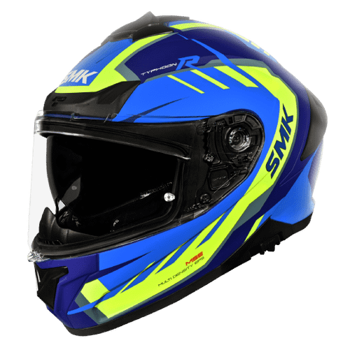 SMK FULL-FACE TYPHOON AEROT GL545 BLACK/BLUE/GREEN SIDE VIEW
