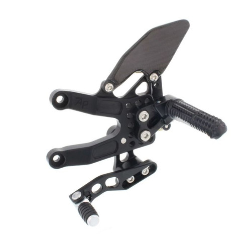REAR SET KIT, TRIUMPH 675 06- , BLACK