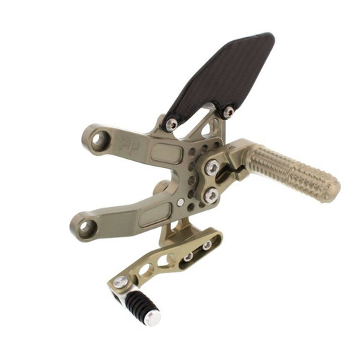 REAR SET KIT, TRIUMPH 675 13- , AERO HARD