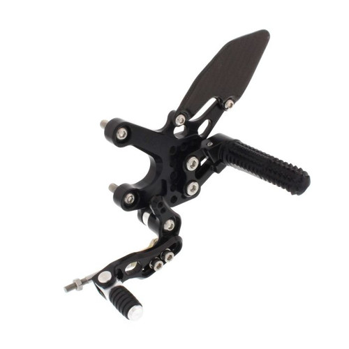 REAR SET KIT, APRILIA RSV4 10-16, TUONO 13-16, BLACK