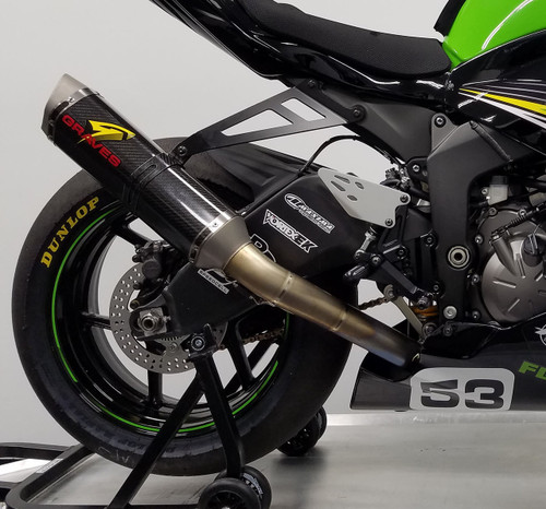 Graves Motorsports Kawasaki WORKS2 ZX-6R Cat Back Exhaust