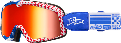 100-PERCENT BARSTOW GOGGLE ARTIST SERIES 123 KLAN MIRROR RED LENS 100-PERCENT BARSTOW GOGGLE ARTIST SERIES 123 KLAN MIRROR RED LENS