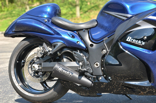 Alien Head 2 Full System Black 14" Muffler Suzuki Hayabusa (99-24)