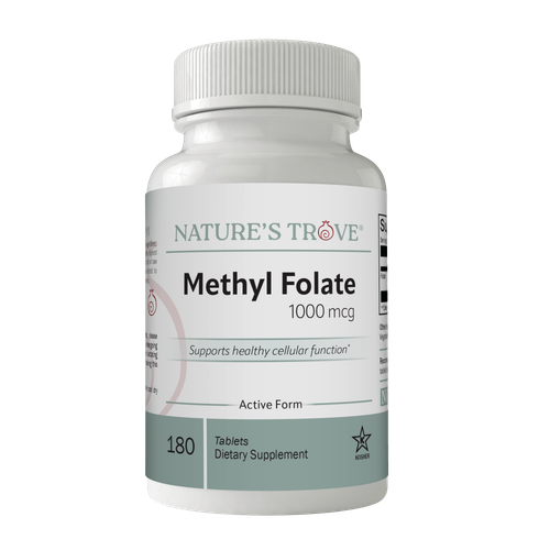 Nature's Trove Methyl Folate 1000 mcg - 180 Tablets
