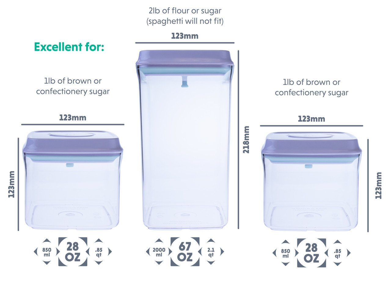 iChewie - BopTop (1pc - 5lb Flour) Airtight Food Storage Container –  Mechanical Silicone Seal Canister - BPA-Free - 4.2