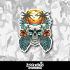 Summer Beach Skull Vinyl Sticker