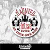 Haunted House Enter at Your Own Risk Halloween Vinyl Sticker