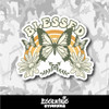 Blessed Retro Butterfly Vinyl Sticker