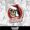 Skull Santa Merry Christmas Vinyl Sticker