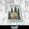 Wild Life Hiking Vinyl Sticker