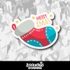 Merry Xmas Stocking Vinyl Sticker