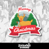 Merry Christmas Rudolph Reindeer Vinyl Sticker