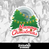 Merry Christmas Trees Vinyl Sticker