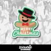 Merry Christmas Gingerbread Man Vinyl Sticker