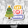Let It Snow Christmas Vinyl Sticker