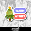 Warm Wishes Christmas Vinyl Sticker
