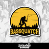 Bassquatch Bigfoot Bass Fishing Vinyl Sticker