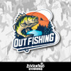 Out Fishing Bass Vinyl Sticker