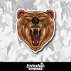 Angry Grizzly Bear Head Vinyl Sticker