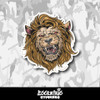 Angry Face Lion Head Vinyl Sticker