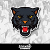 Head of Angry Black Panther Vinyl Sticker