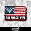 Air Force Wife Weathered Flag Vinyl Sticker