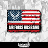 Air Force Husband Weathered Flag Vinyl Sticker
