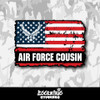 Air Force Cousin Weathered Flag Vinyl Sticker