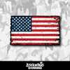 Distressed American Flag Vinyl Sticker