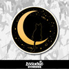 Celestial Cat Moon Stars Vinyl Sticker