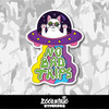 No Bad Trips Cat UFO Vinyl Sticker