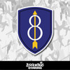US Army 8th Infantry Division Vinyl Sticker