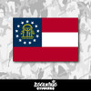 Georgia State Flag Vinyl Sticker