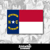 North Carolina State Flag Vinyl Sticker