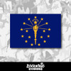 Indiana State Flag Vinyl Sticker