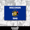 Wisconsin State Flag Vinyl Sticker